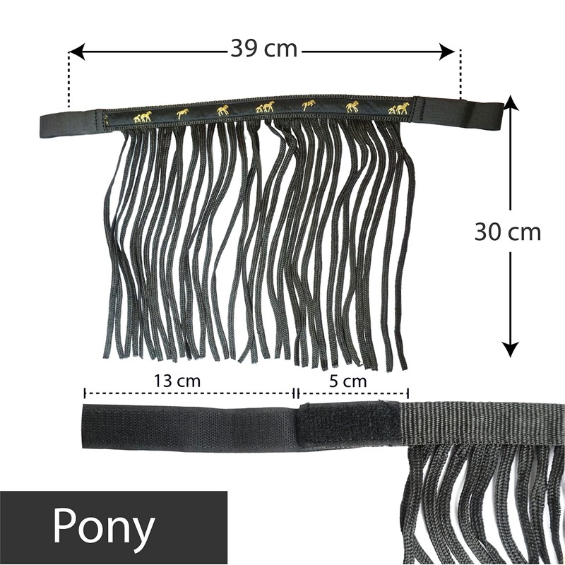 Fly Fringe for Horses, Fly Mask with Fringes and Velcro