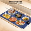 Electric Warming Tray, Portable Food Warming Mat with 5 Temp-Settings