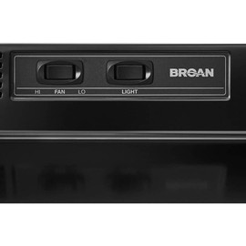 Broan-NuTone 413023 Ductless Range Hood Insert with Light, Exhaust Fan for Under Cabinet, 30-Inch, Black