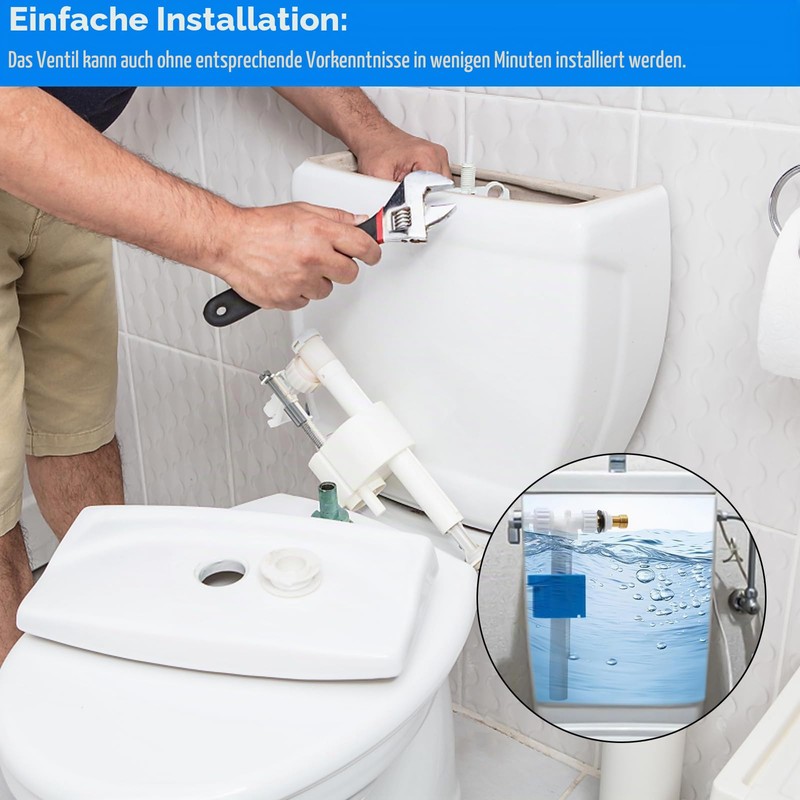 Universal Cistern Filling Valve, Toilet Filling Valve Replacement Parts with