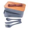 IS Gift Wheat Straw Bento Box with Cutlery (2 Assorted