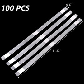 ZEAYEA 100 Pcs Glue Strips with Mesh Backing, 12 mm Hot Melt Adhesive Glue Strips for 80-110 Sheet Capacity, Thermal Binding Strips for Book Glue Binding Repair