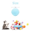 DODHEG 24 Pcs Colorful Pet Balls, Soft Plush Balls, Cat's
