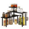 GHWIE Corner Shelf Organizer, 3 Tier Bamboo Kitchen Countertop Rack