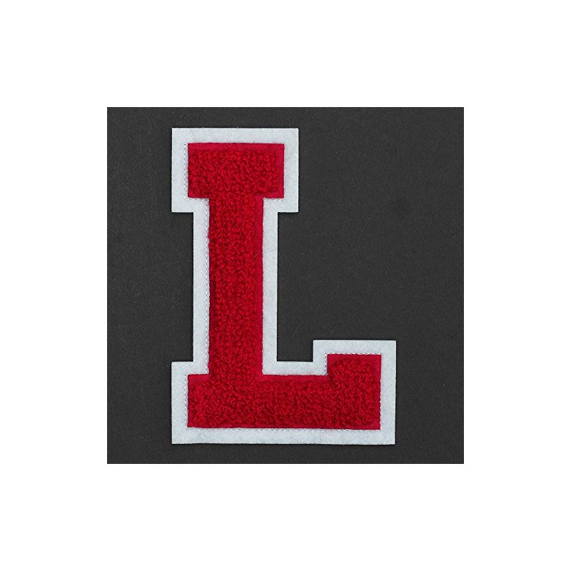 Letter L - Chenille Stitch Varsity Iron-On Patch by pc,