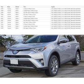 YLT AUTO Front Bumper Grille Guard Black Mesh Front Cover Air Intake for 2016 2017 2018 Toyota RAV4