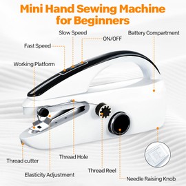Sewing Machine, Handheld Sewing Machine, Mini Sewing Machine for Beginners, 2 Speed Adjustment Electric Portable Sewing Machine, Easy to Use and Fast Stitch, for Home DIY & Travel