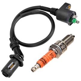 HIAORS Ignition Coil 3 Electrode A7TJC Spark Plug for Eton Viper 50 70cc 90cc Rxl50 50cc Rxl70 70cc Rxl90 Rover 90 Polari ATV Quad Four Wheeler Parts