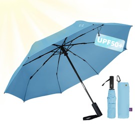 LILAC UV Sun Umbrella for Sun Protection & Rain, Compact Travel Windproof Folding parapluie, Refined craftsmanship, Auto Open/Close, 42" Canopy with color coating, UPF 50+ UV Blocking, TSA Approved