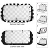 White Black Square Checkered Flag Car Rear Seat Covers Universal