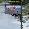 MEIYIHUI 40.2-51.8" H Heavy Duty Outdoor Mailbox Post, Steel Mailbox