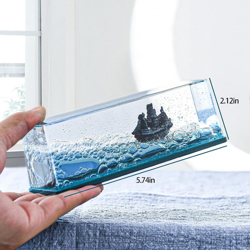 Black Pearl Pirate Ship in a Bottle - Boat in