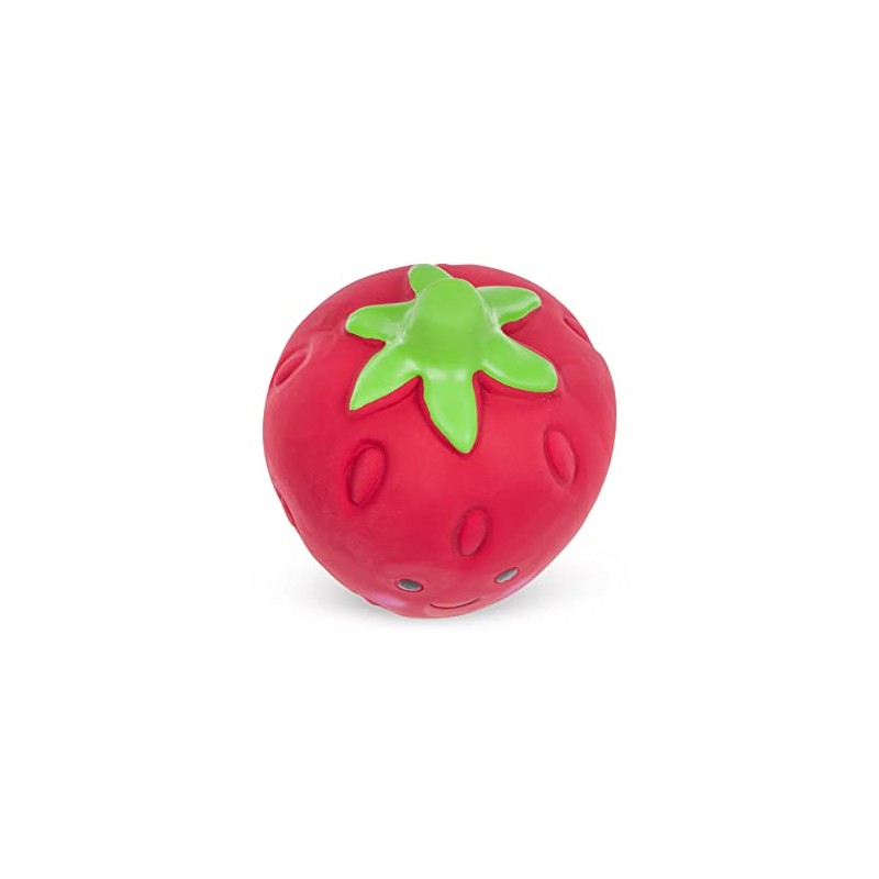 Petface Latex Strawberry Soft Chew Dog Toy, Large