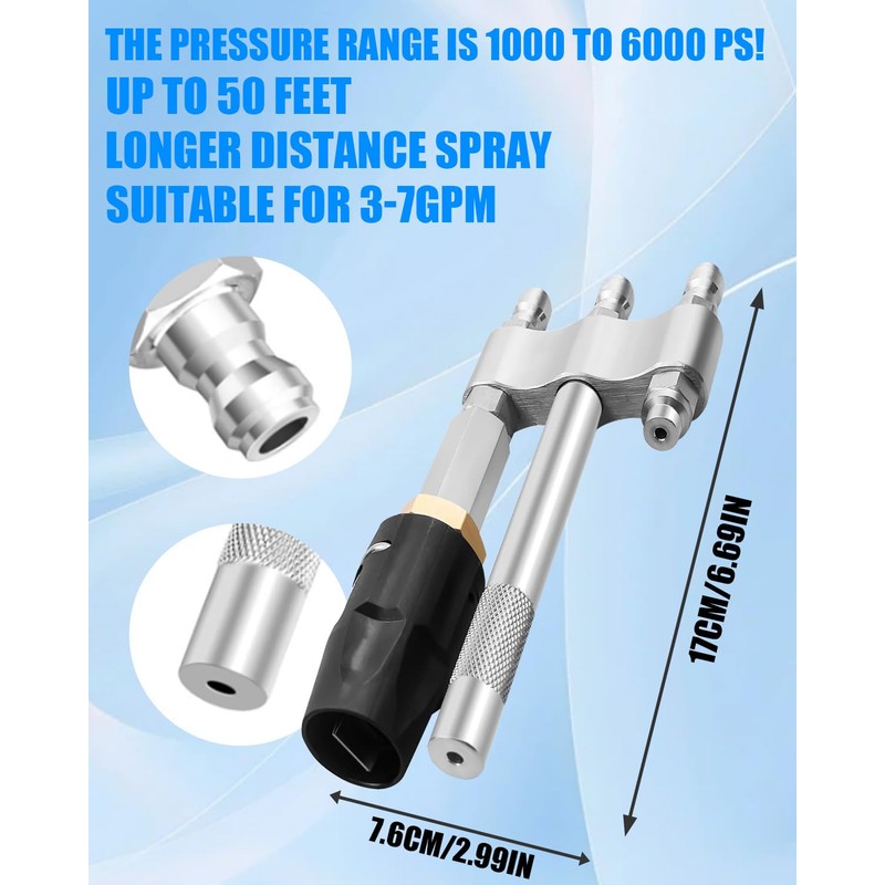 3 in 1 M5 Twist Nozzles, long range pressure Soft