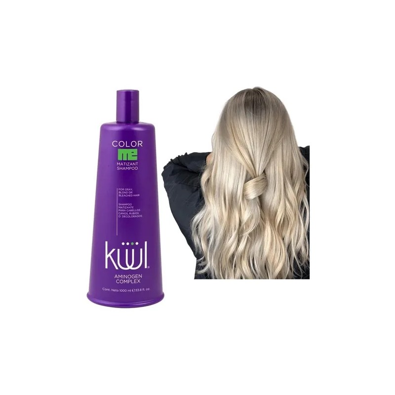 Shampoo Matizador Cabello Beige Platinado Plata Gris 1 Litro