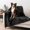 PetAmi Dog Blanket for Large Medium Dogs Black, Fluffy Soft