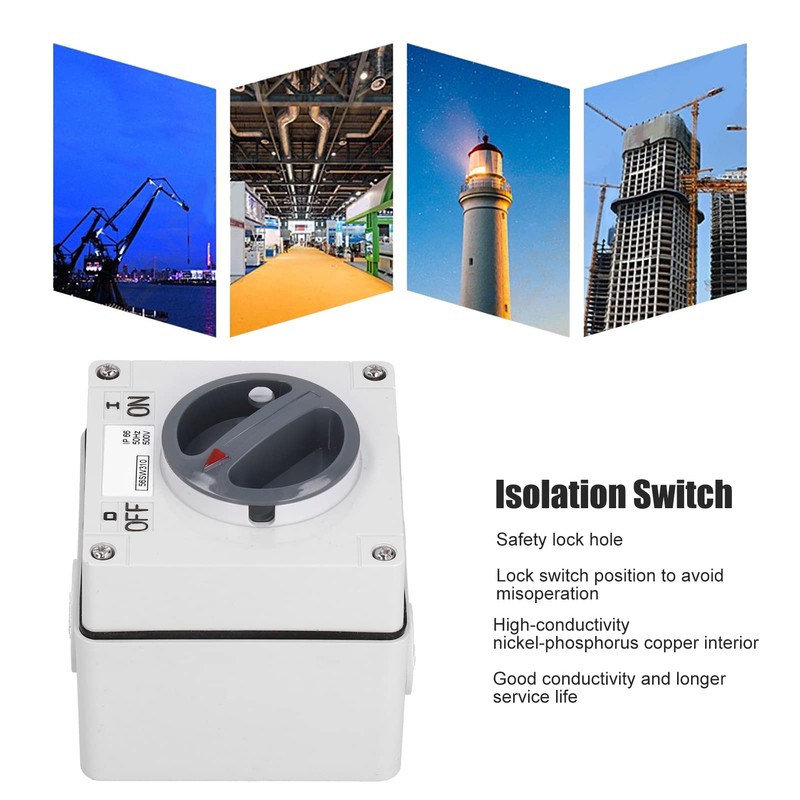 Rotary Switch, 500V IP66 3P Waterproof Switch for Outdoor Use