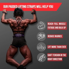 Lift Tech Fitness Weight Lifting Straps for Men and Women - Cotton Gym Straps for Weightlifting, HIIT, Strength Training - Pull ups & Deadlift Straps - Lifting Wrist Straps - Grey, One Size