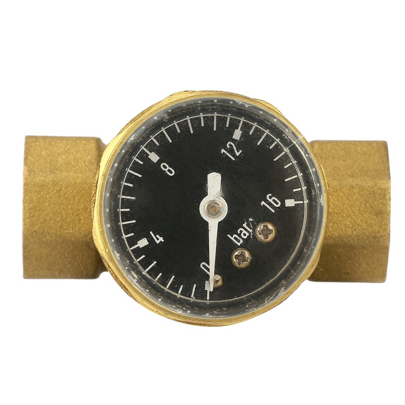 1/2" Brass Water Pressure Reducing Valve Relief Valve With Guage