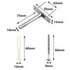 Gad2go 4 Pieces Floating Shelf Brackets 75mm Heavy Duty Invisible