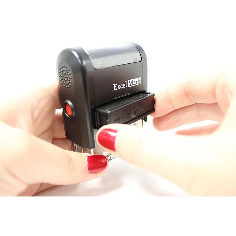 ExcelMark Confirmation Self Inking Rubber Stamp - Red Ink (A1539)
