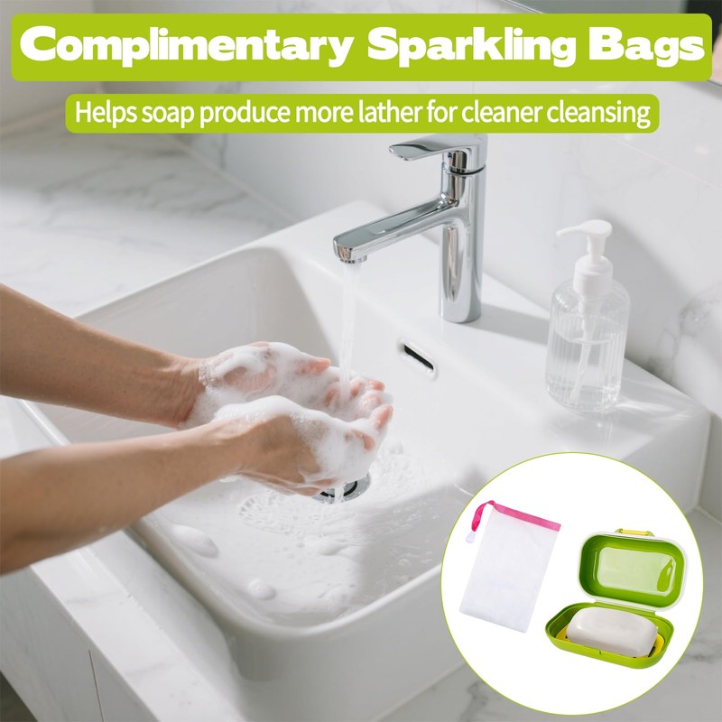 Soap Box Travel Soap Box Soap Dish with Drain Tray