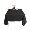 Black Square Tablecloth 70 x 70 inch Polyester Linen Fabric