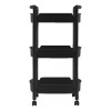 Shopilinc Carrito Organizador 360 Multiusos 3 Niveles Plástico Negro