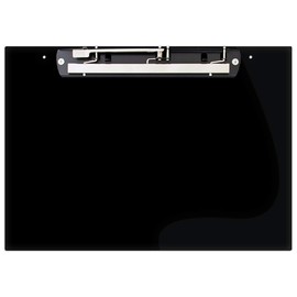 17x11 Clipboard Acrylic Panel Featuring an 11" Hinge Clip Black