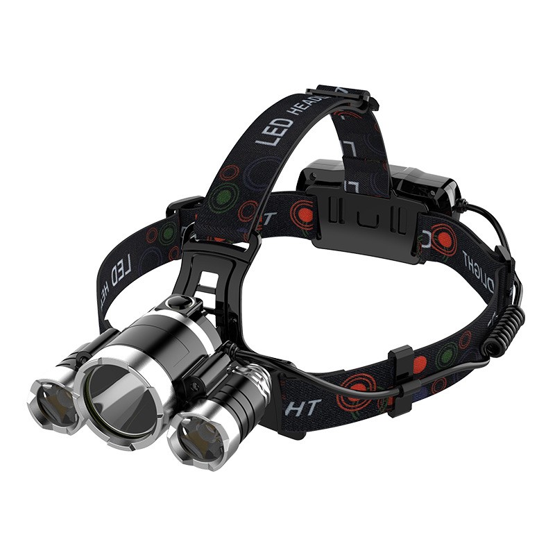 Factory wholesale strong light headlight 3ledUSB charging induction headlight high