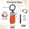 uxcell 2Pcs Car Key Chain, Zinc Alloy Leather Car Keychain