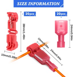 40 Pieces (20 Pairs) Connection Clamps for Robotic Lawnmower Boundary Cable Charging Station, T Branch Connector, Robotic Lawnmower Accessories, Compatible with e.g. Husqvarna, Gardena, Lawn Robot