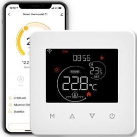 MOES Smart Thermostat for Boiler, WLAN Room Thermostat Programmable Compatible Alexa Echo/Google Home, Smart Life/Tuya App