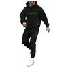 GORGLITTER Men's 2 Piece Sweatsuits Letter Graphic Long Sleeve Hoodie