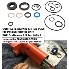 Replacement for 328.12002, 328.12001 Floor Jack Seal Kit 1.5 Ton All Years, 328.12002 Series Hydraulic Seals Repair Kit for 1-1/2 Ton Sears Craftsman Floor Jack