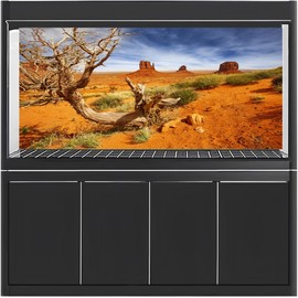 MIRRORANG 61 x 41 cm Reptile Habitat Background Orange Desert Terrarium Background Vinyl Background