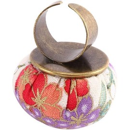 Random Color in Cushions Ring Adjustable Pin Cushion Finger Pincushion Pumpkin Pin Cushions Pin Cushion for Manual Sewing Pins and Pincushions