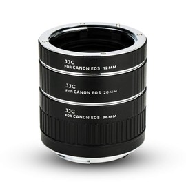 Auto Macro Extension Tube JJC 12 20 & 36mm Focus Macro Extension Tubes for Canon EF-S EF Mount T7 T6 T5 T3 XS 7D 6D 5D T7i T6i T5i T4i T3i T2i T1i SL2 SL1 80D 70D 60D 50D 40D Adapter Ring Tube
