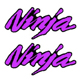 Motorcycle Flat Plain Bike Decal Sticker Compatible with Kawasaki Ninja ZX6R ZX10R ZX12R ZX14R 300 400 650 1000,2 Pack (Purple)