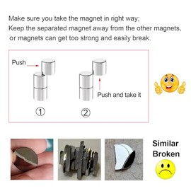 NIUKNOW - Imanes de neodimio, paquete de 16 imanes fuertes con tornillos, 40 libras | Rare Earth Magnet, 0.78 * 0.23 inch, Countersunk Hole Magnets fo
