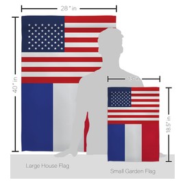 World Cup France USA Friendship Flag Banner Wall Art Flag Poles for Outside House Stand Outdoor Decorations Garden Tapestry Yard Signs FIFA Gifts Team Qatar Trophy Soccer Game Football Made in USA