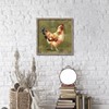 Farmhouse Wall Art Chicken Picture: Rustic Farm Animal Wooden Framed