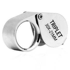 RDNKVB 10x Magnifying Glass Pocket Magnifying Glass for Jewellers, Foldable Jewellers Watch Magnifying Glass, Jewelers Loupe, Jewelers Loupe, Folding Magnifying Glass, Juwilier Magnifier, Botany, 10 x