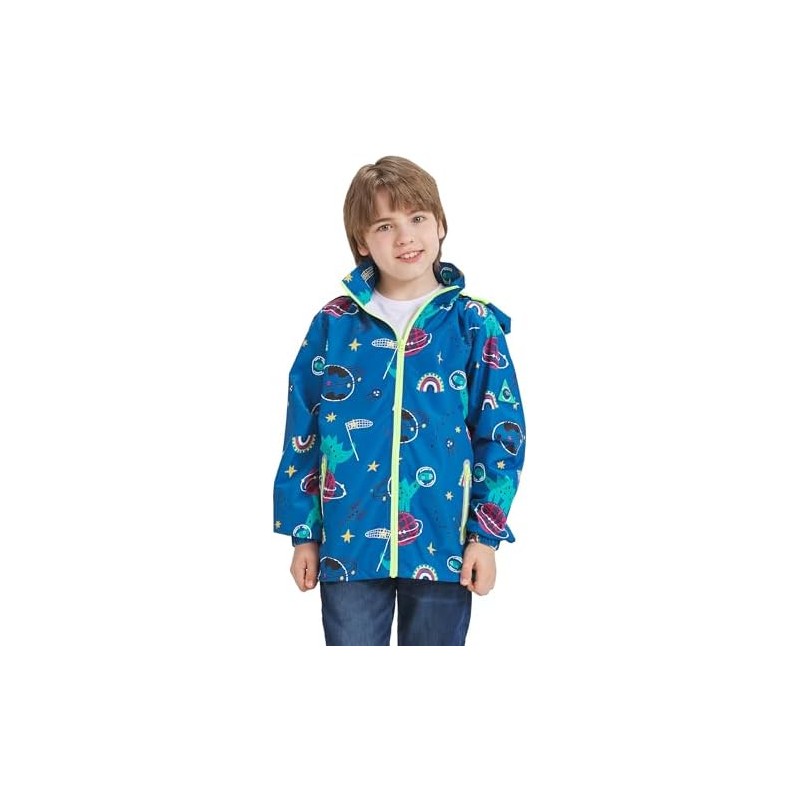 WICKHAM - chamarra impermeable para niños y niñas, con capucha