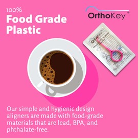 OrthoKey Clear Aligner Removal Tool - Hygienic Retainer Removal Tool - Invisible Removable Braces Grabber - Fits in Dental Cases or Aligner Case (Pink, 1-Pack)