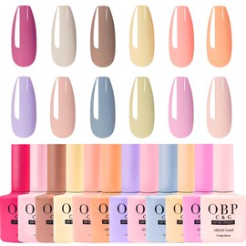 OBP Esmalte de Uñas Gel Semipermanente de 12 Colores Diferentes Gamas Para Uñas Kit de Gel Polish Nail (GAMA-02)