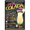 Pinacolada Rum Cocktail Recipe 20 x 30 cm Bar Party