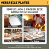 HaWare 7.3" x 5.3" x 0.8" Kids Plates, 6-Piece Stainless