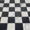 Stone Center Online C251XH Carrara White Black Marble Checkerboard Chess