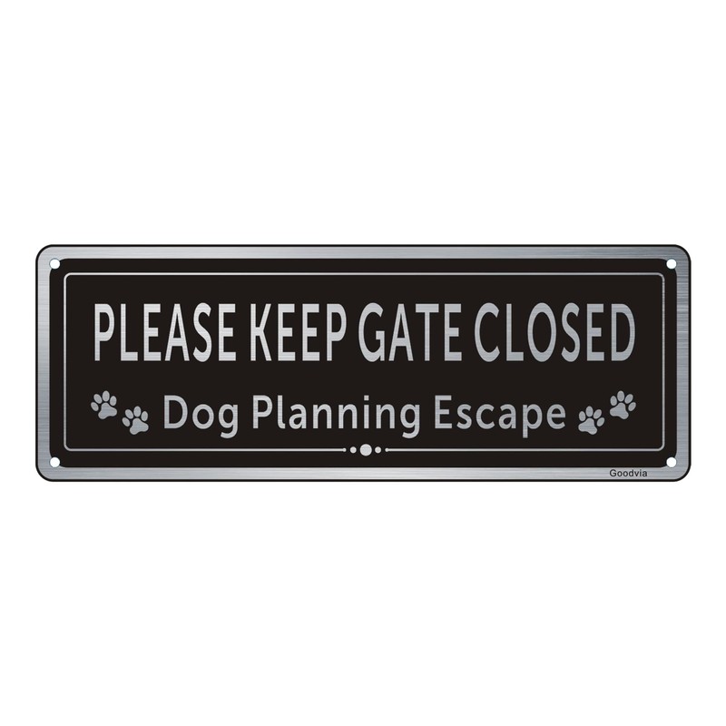 Please Keep Gate Closed Sign Guard Dogs Warning Sign Aluminum